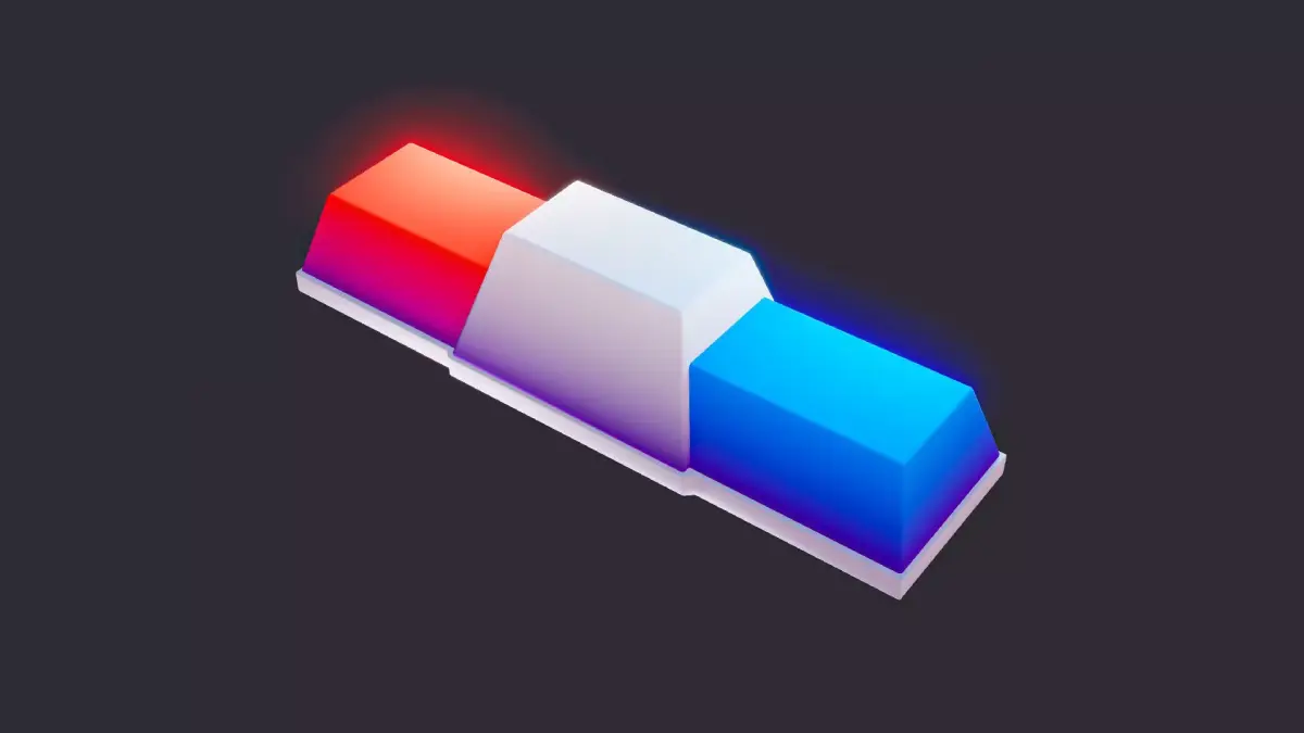 Lowpoly Police Siren 3D model order