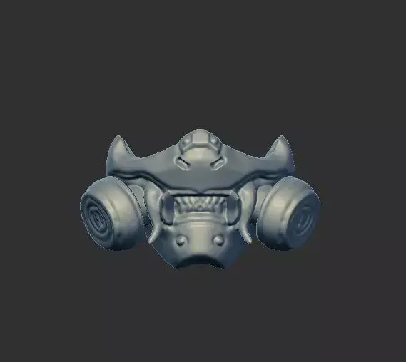 Cyber Oni Mask Scan for Toys 3D print model