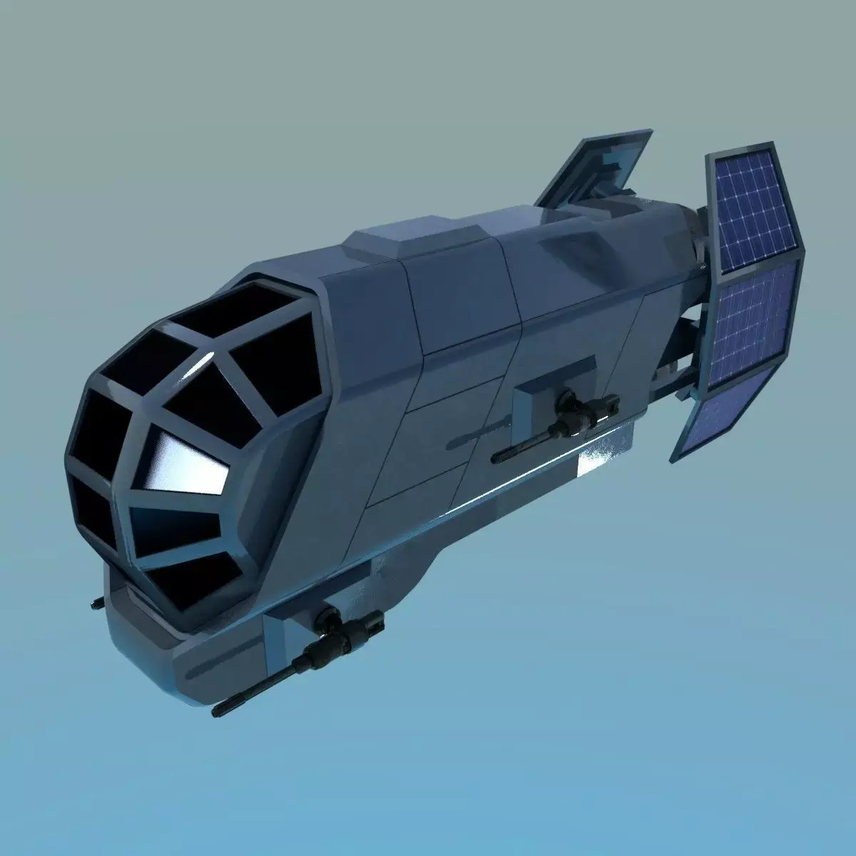 Spaceship Patriot Type 1 Free low-poly 3D model