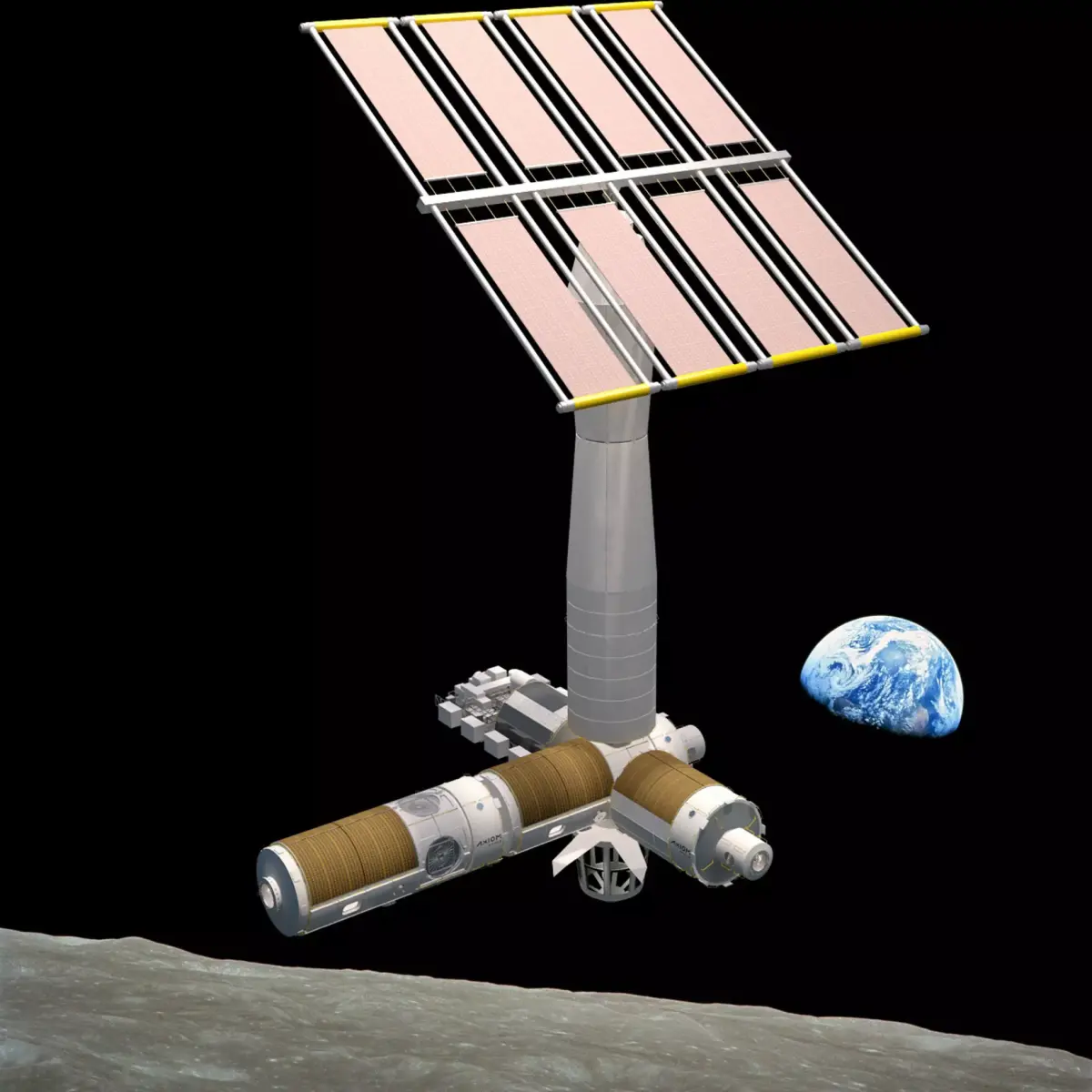 The Axiom Space Station Assembly 3D model