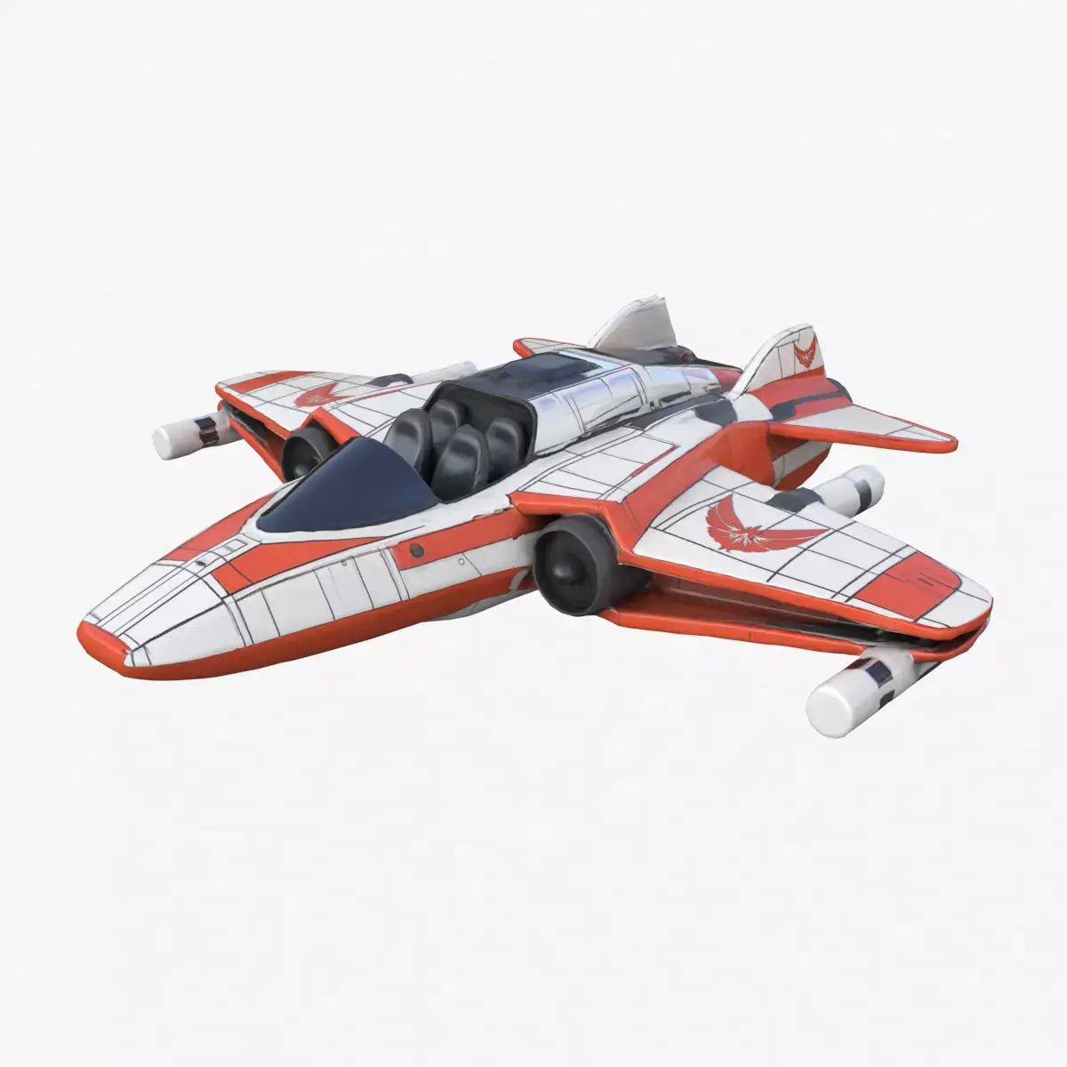 Airspeeder Xaro Low-poly 3D model