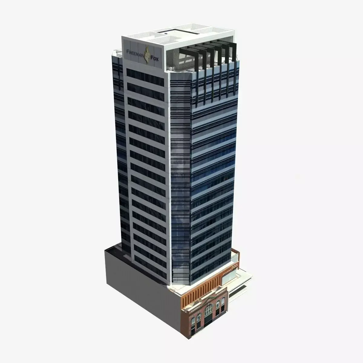 Freeman Fox House Low-poly 3D model