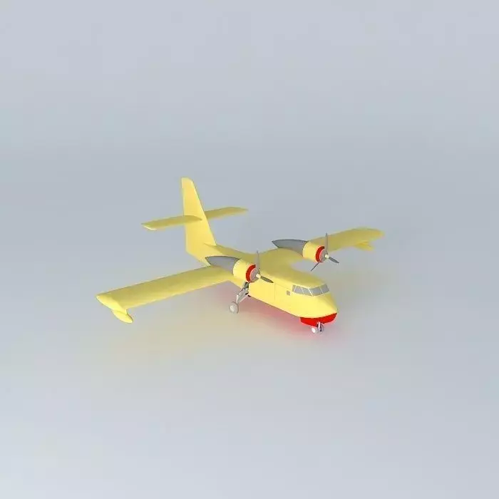A CANADAIR airplane with propellers Free 3D model