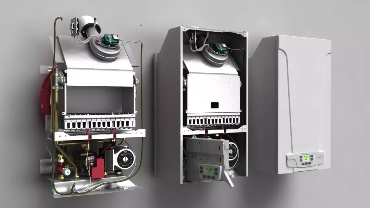 Healting boiler baxi heating equipment 3D model