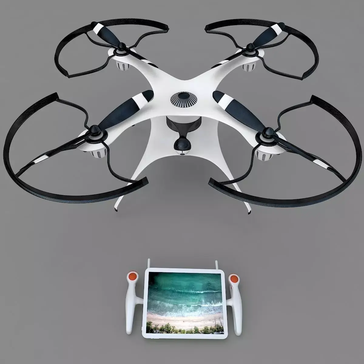 Generic Drone Quadcopter with Camera and RC 3D model