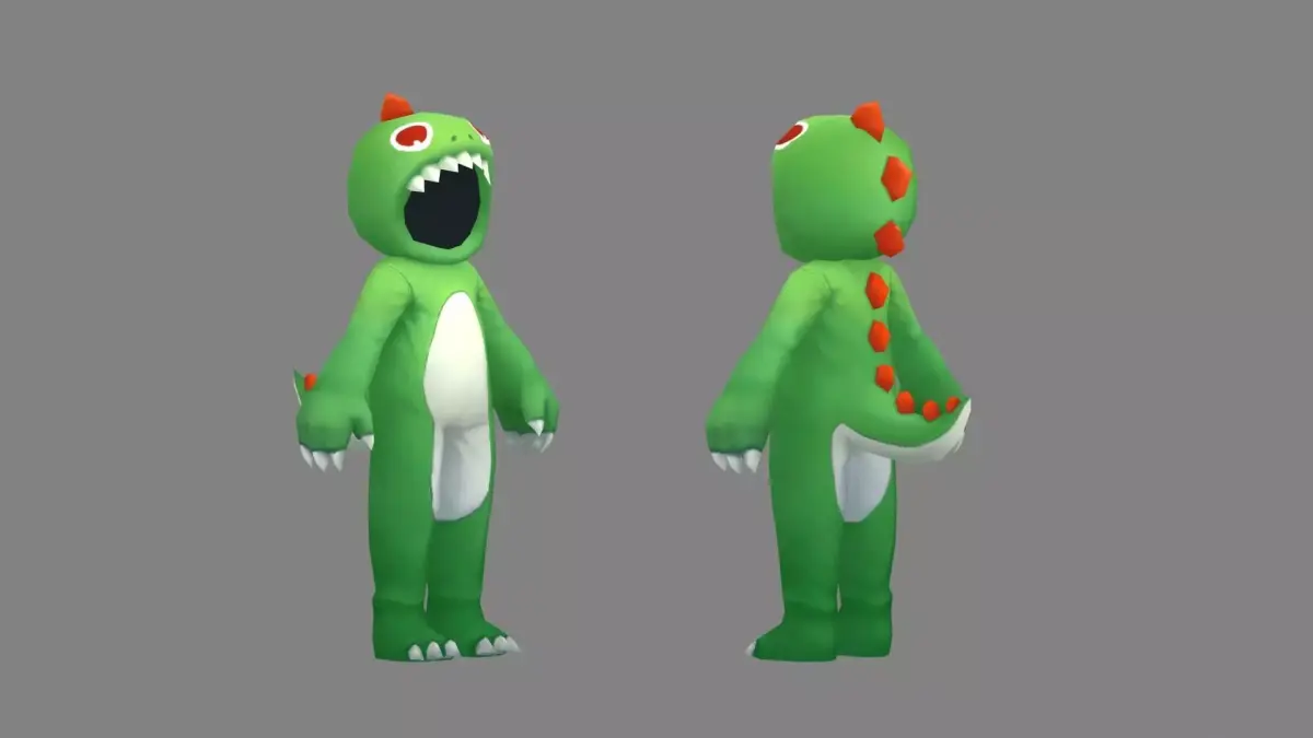 Cartoon dragon costume - cosplay Low-poly 3D model