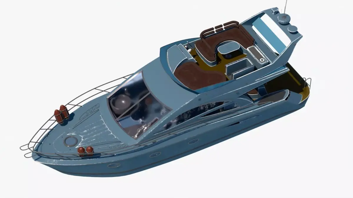 4k Common Sealine Yacht Low-poly 3D model