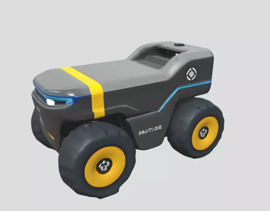 Futuristic Robotic Vehicle 3D Model PBR Textured Game Ready Low-poly 3D model