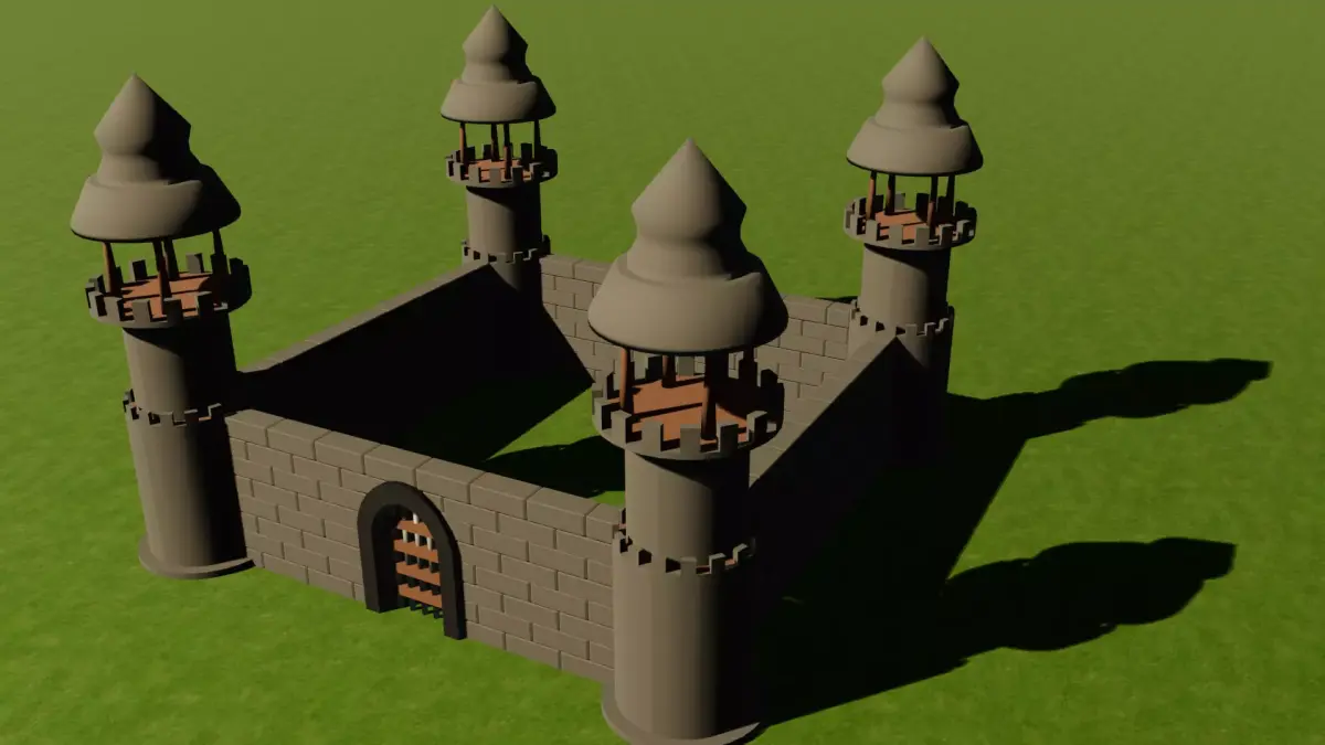 Low-poly Simple Castle Low-poly 3D model