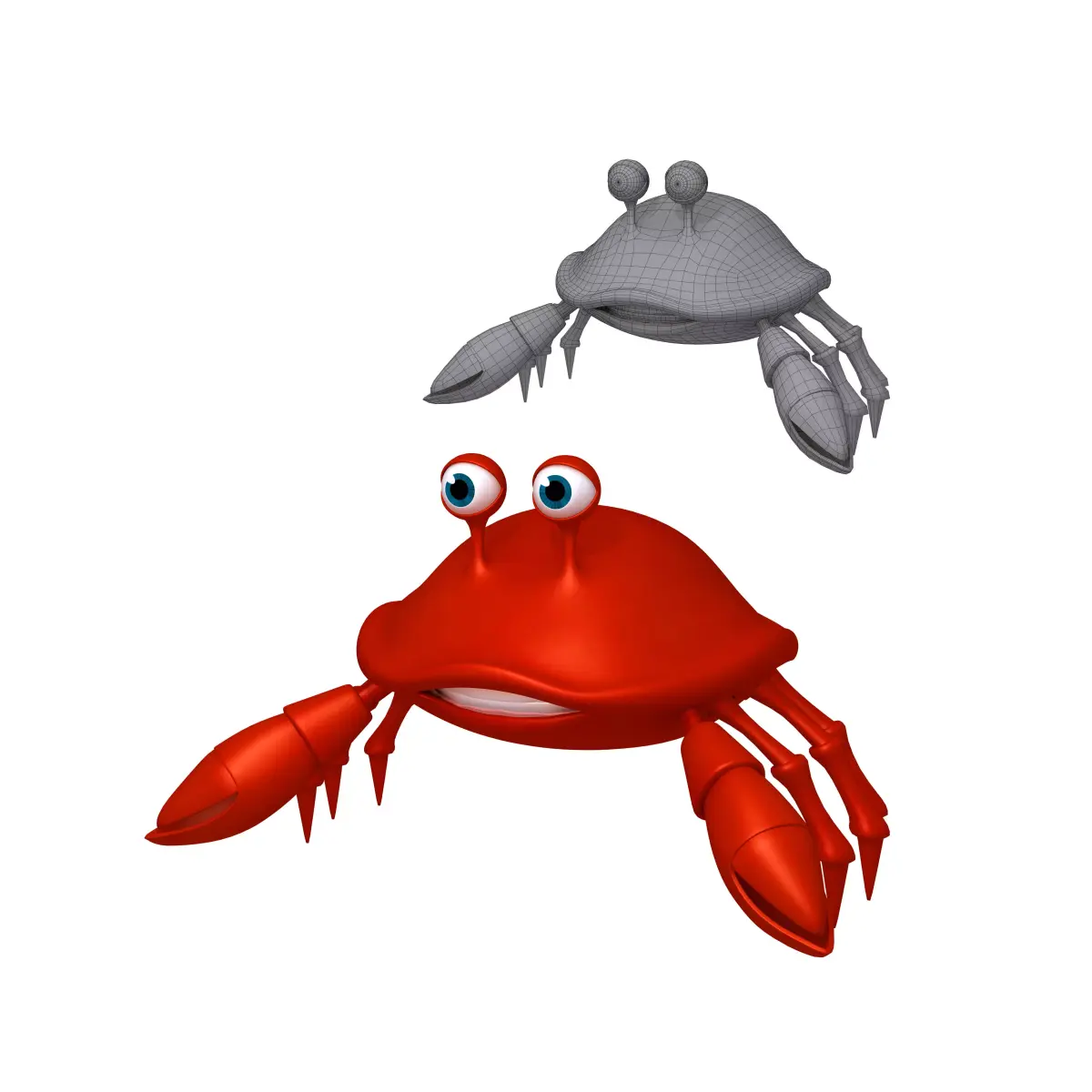 Crab cartoon 3D model purchase