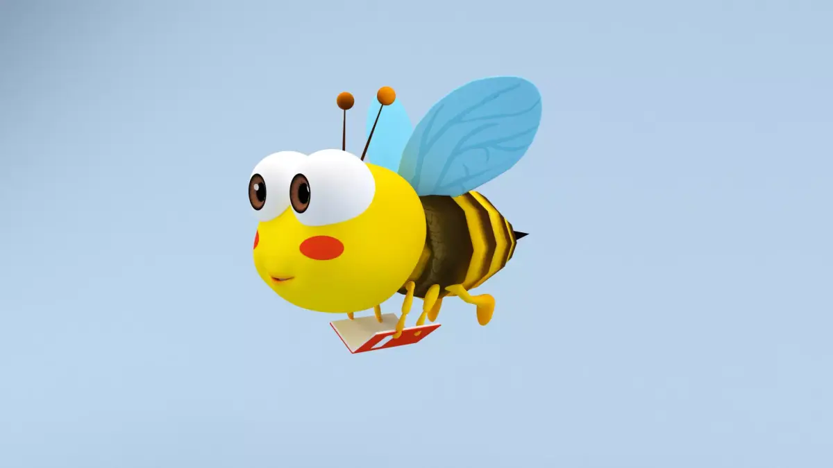 Bee Cartoon 3D model lowpoly 3D model