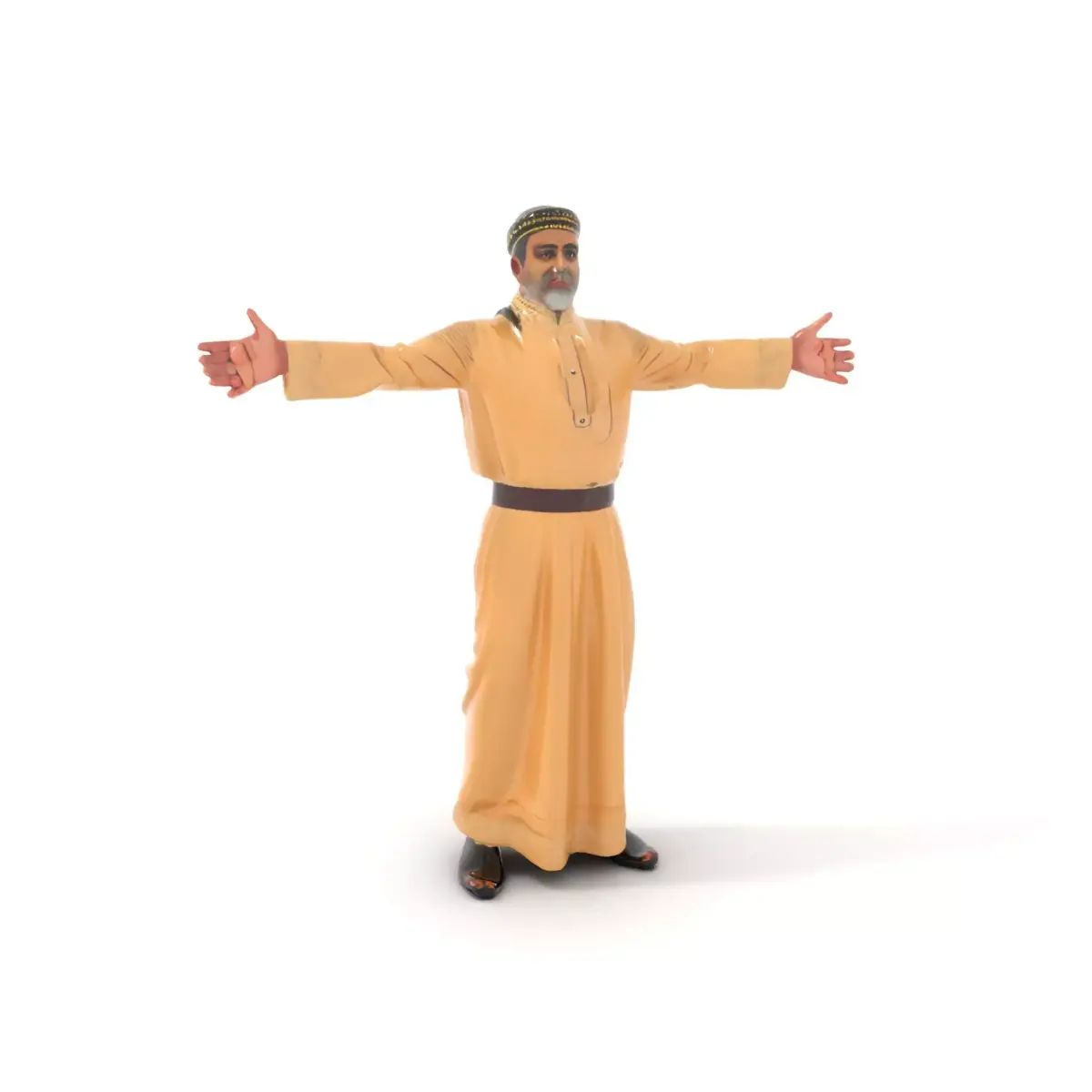 Traditional Beige Robe model pack Low-poly 3D model