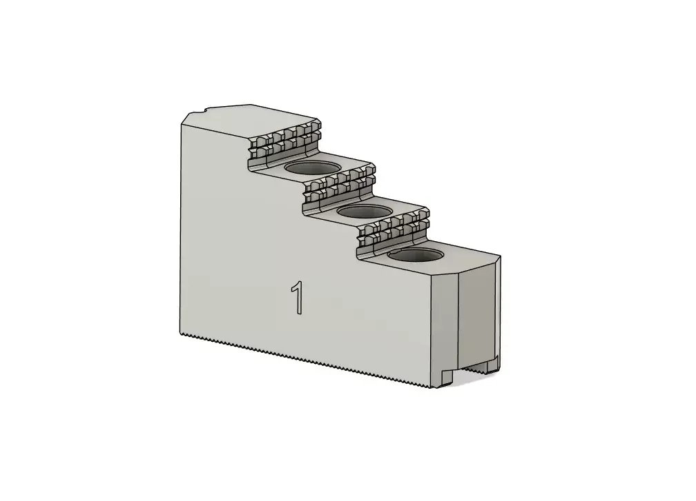 INDUSTRIAL-GRADE CNC LATHE JAWS FOR MORI SEIKI AL-2 3D model