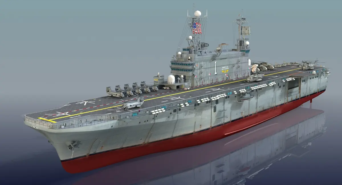 USS Tarawa (LHA-1) 3D model