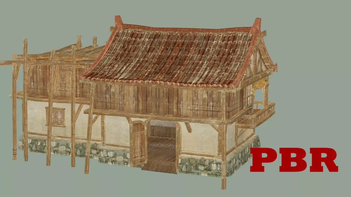 Japan Asian Medieval Hut House 3D Model Low-poly 3D model