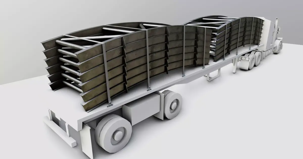 CARGO MODELS FOR TRUCK TRAILER-Bridge Modul Type-1 3D model