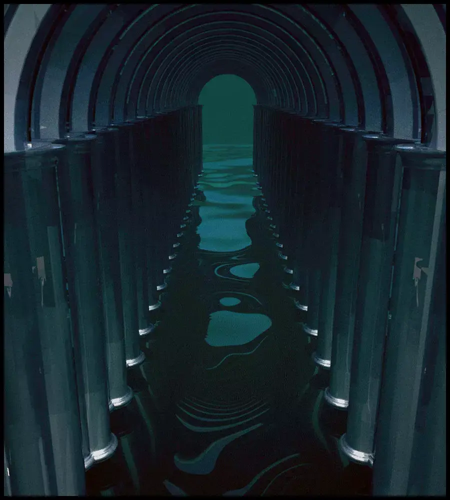Infinity tunnel in water 3D model