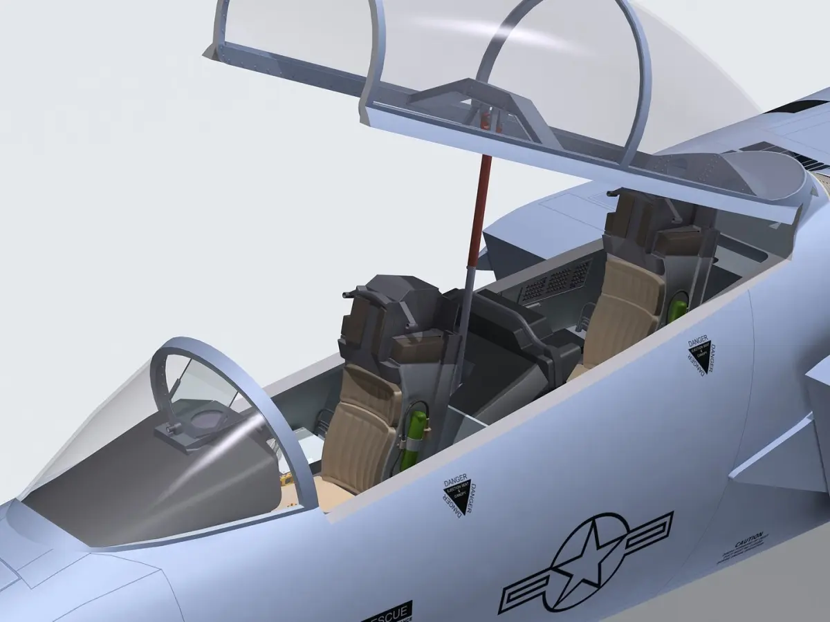 F-15E cockpit fuselage 3D model