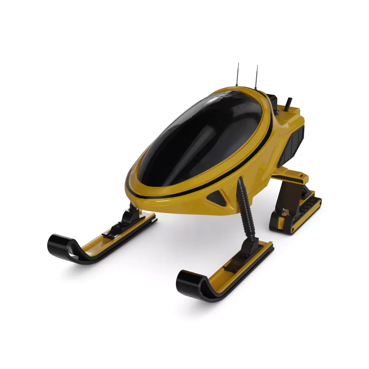 Snowmobile Rescue Sled 3D model shop