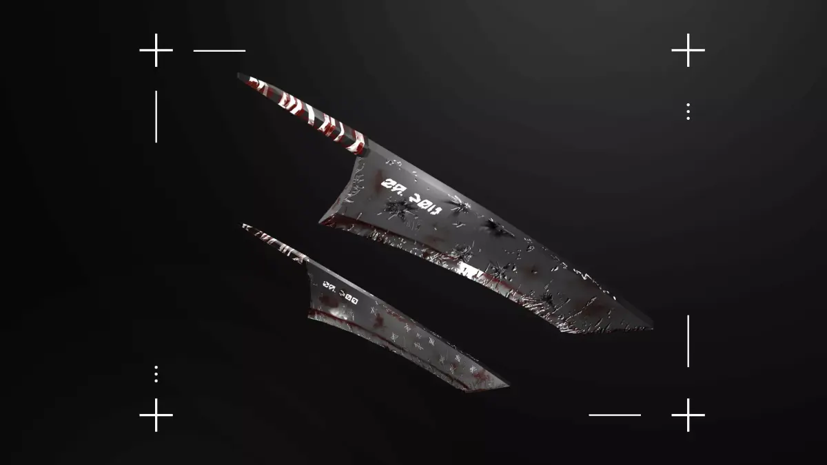 Battered Fang Sword Low-poly 3D model