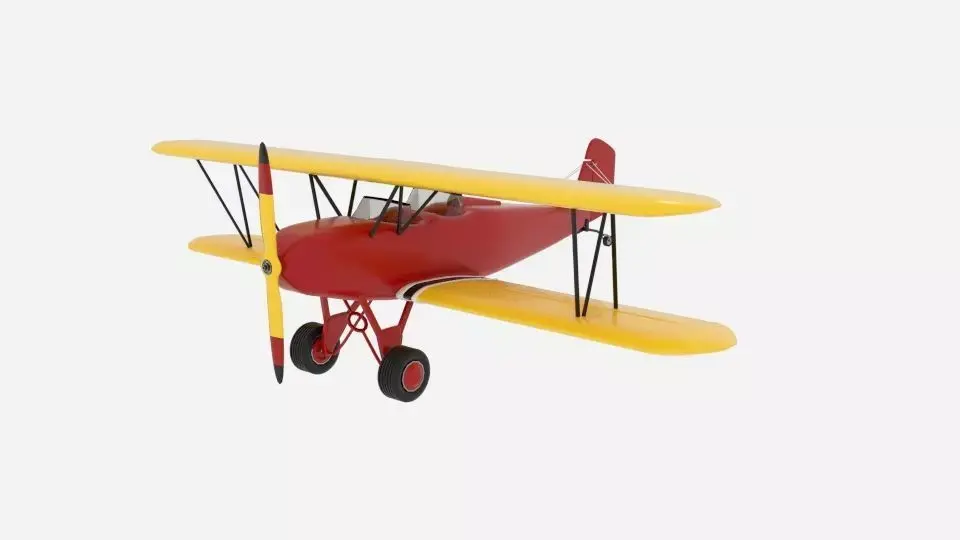 The Consolidated Model 14 Fleet Biplane 3D model