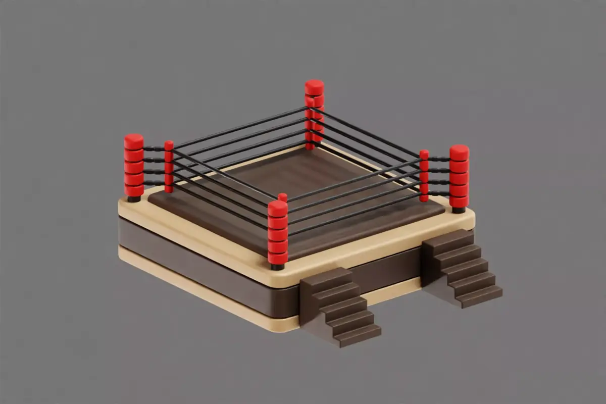 Boxing Ring Low-poly 3D model 3