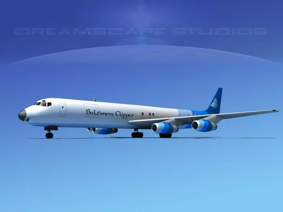 Douglas DC-8-63F Baltimore Clipper 3D model