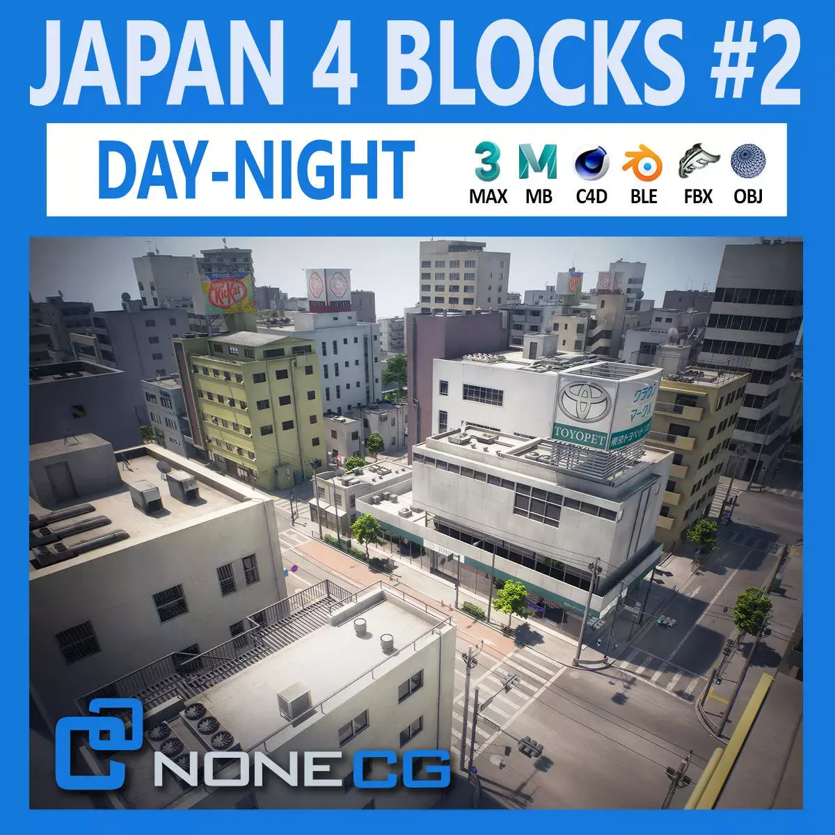 Japan 4 Blocks Set-2 3D model