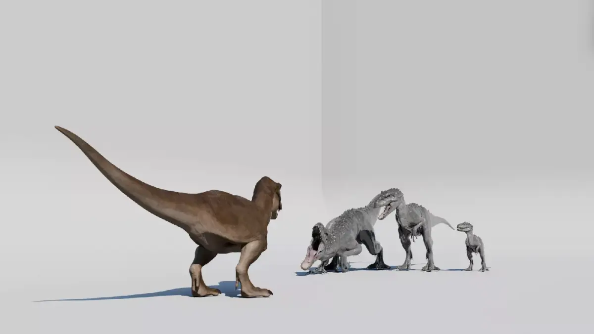 Indominus Rex Adult Blender Rig 3D model