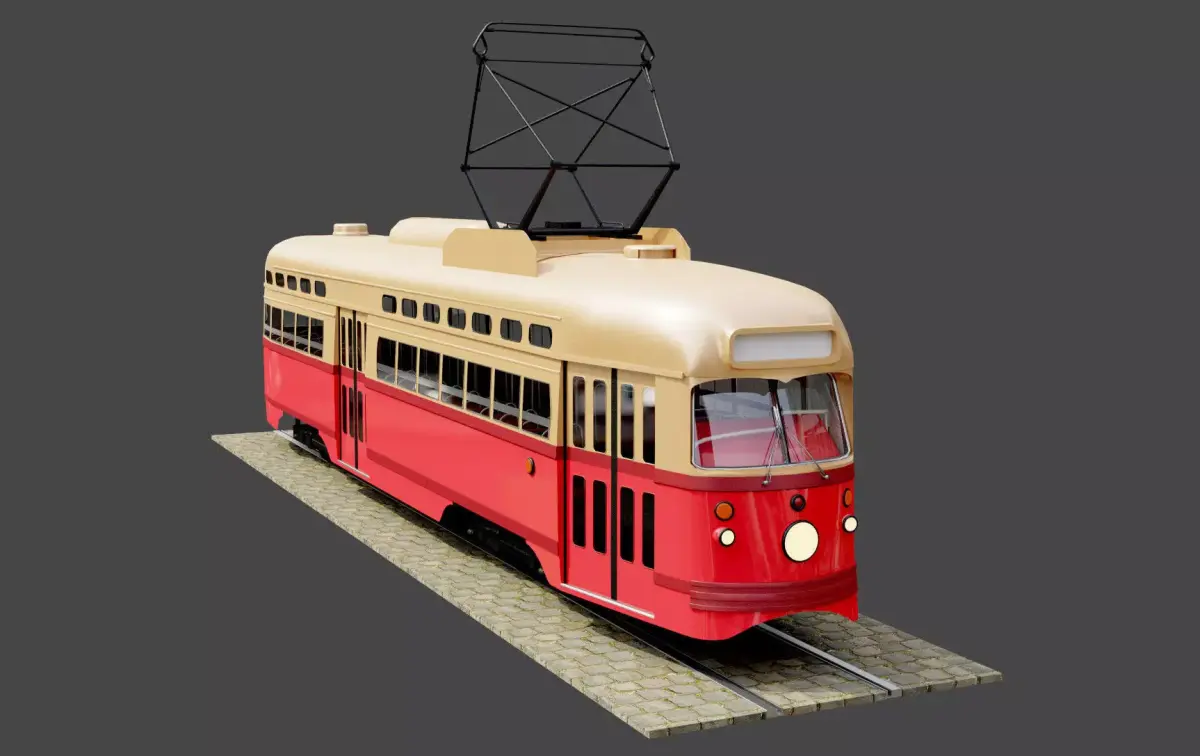 PCC SNCV Tram Low-poly 3D model