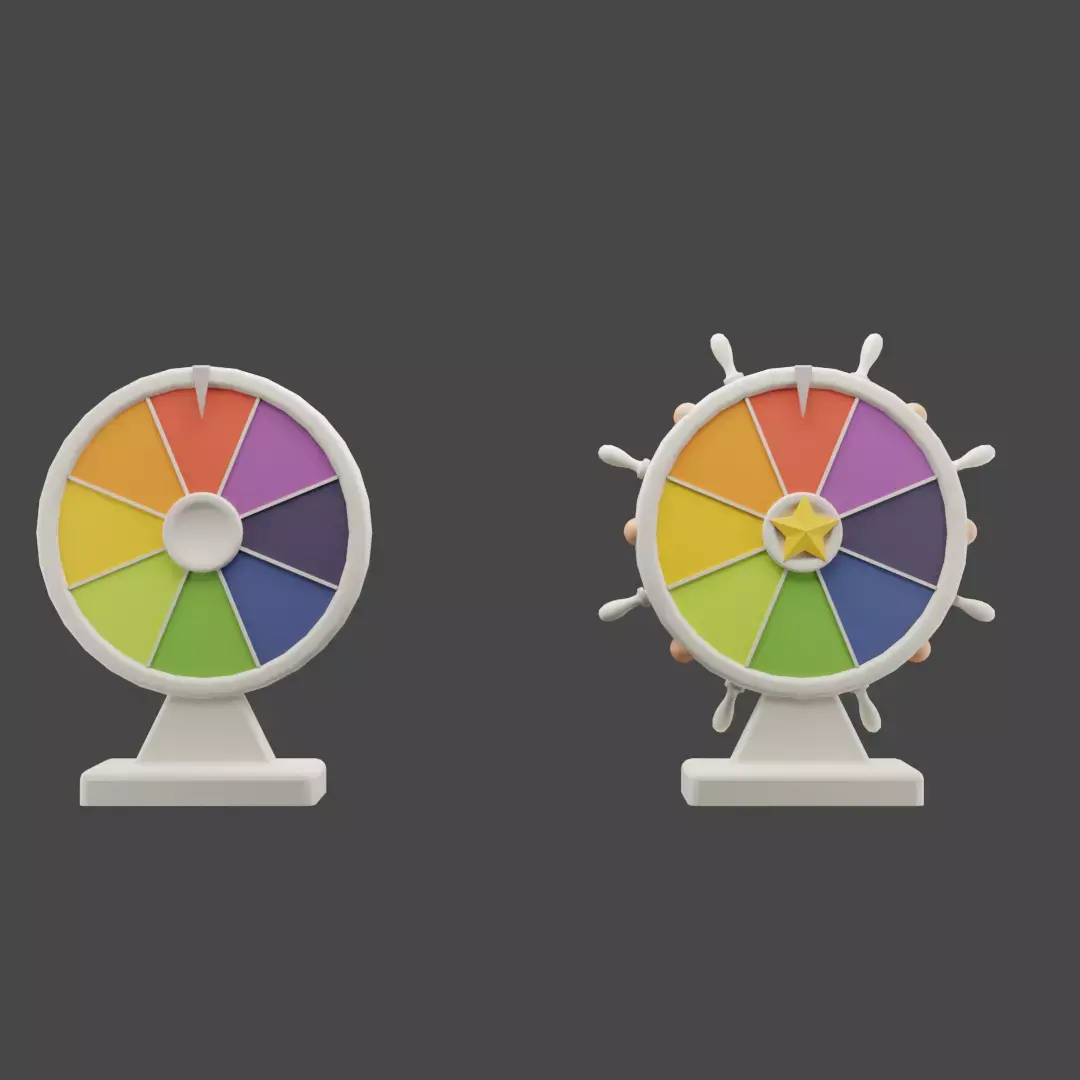 Spinning Wheel Low-poly 3D model get