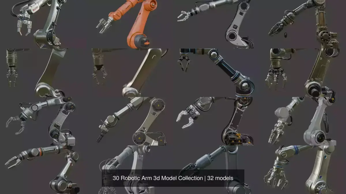 30 Robotic Arm 3d Model Collection 3D Model Pack