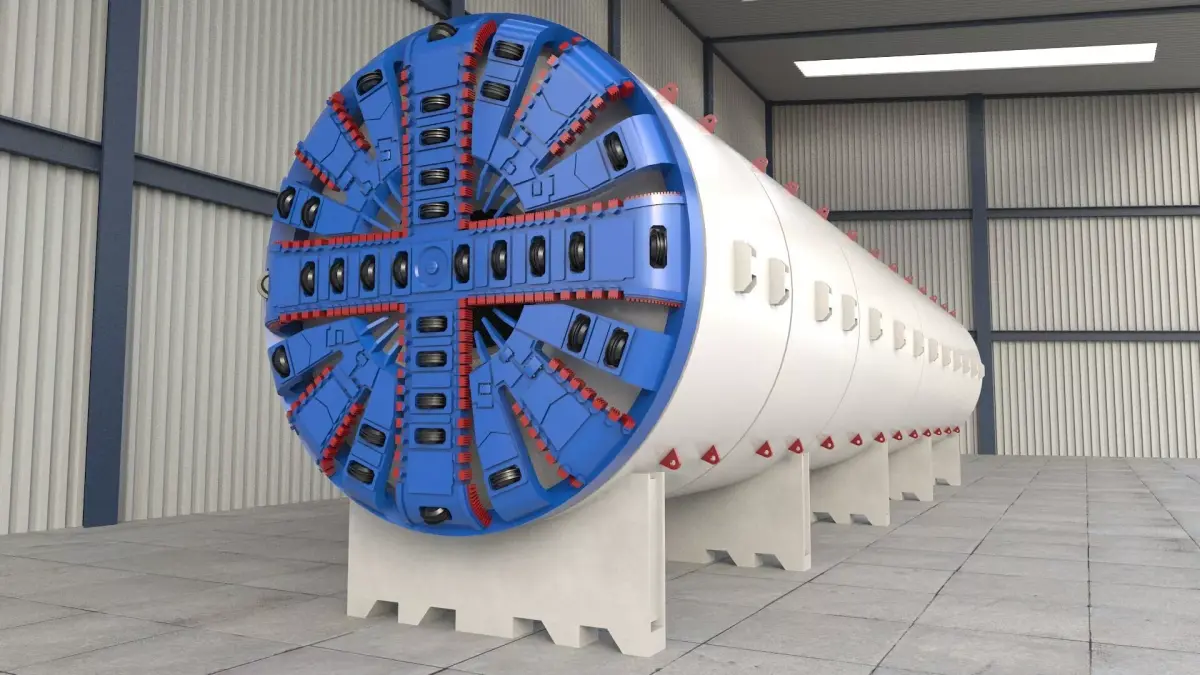 Tunnel Boring Machine PBR 3D model