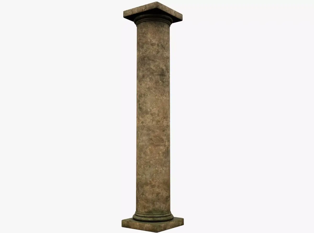 Column stone Low-poly 3D model shop