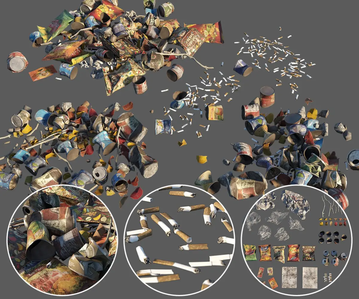 Trash 3D model get