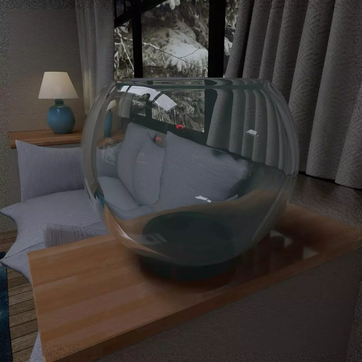 Glass Fish Bowl  3D model