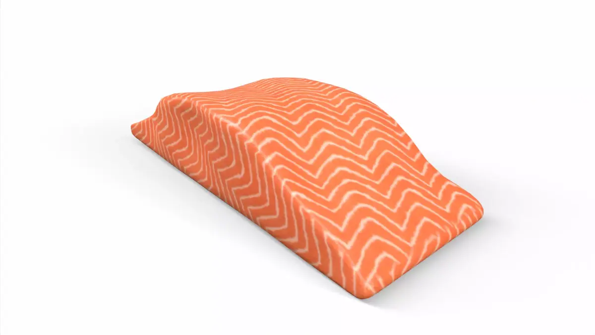 Salmon fish meat Low-poly 3D model