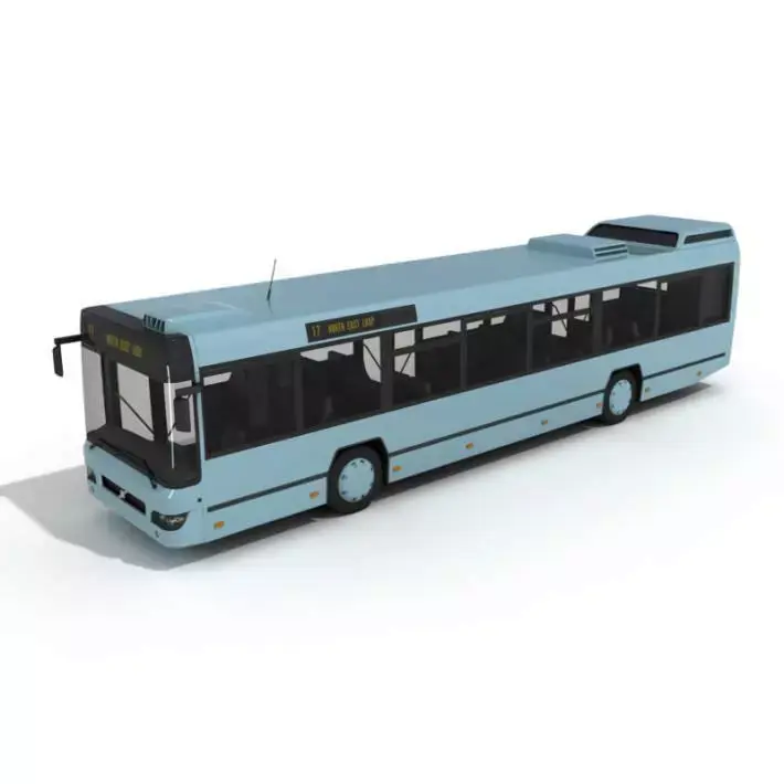 Blue City Bus 3D model