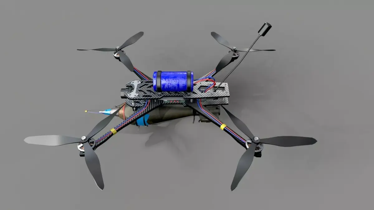 FPV KAMIKAZE DRONE Low-poly 3D model