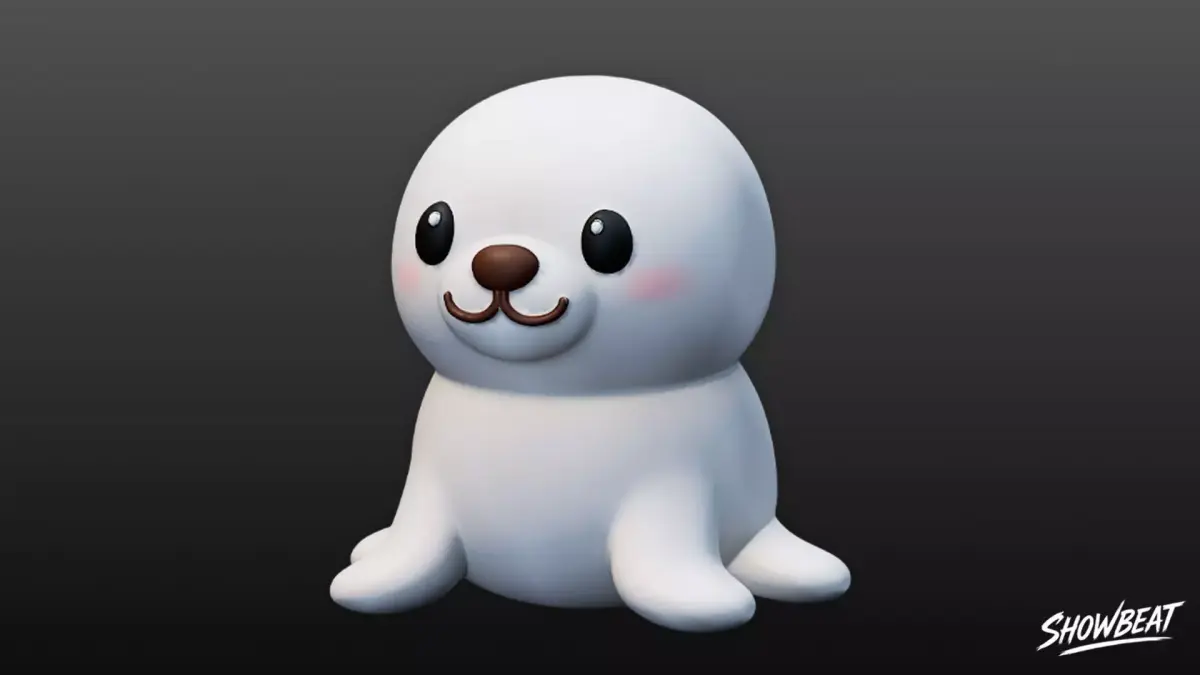 Cartoon Plush Seal Low-poly 3D model