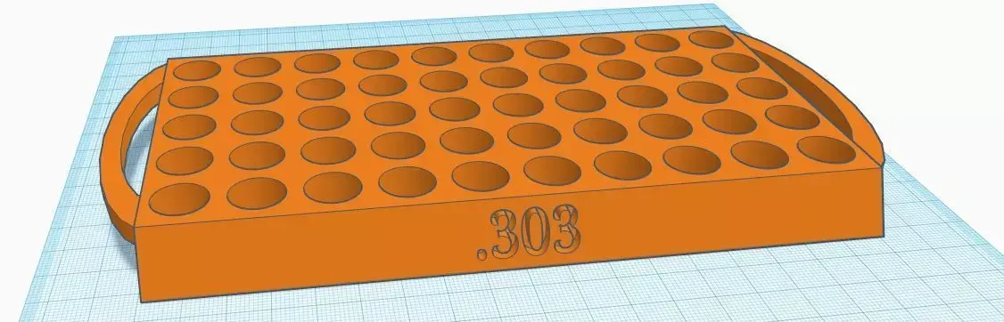 303 Reloading Tray with handles 3D model