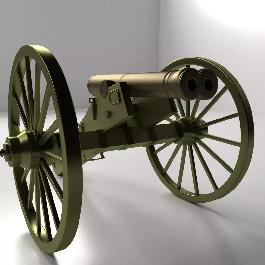 Double Barreled Cannon 3D model