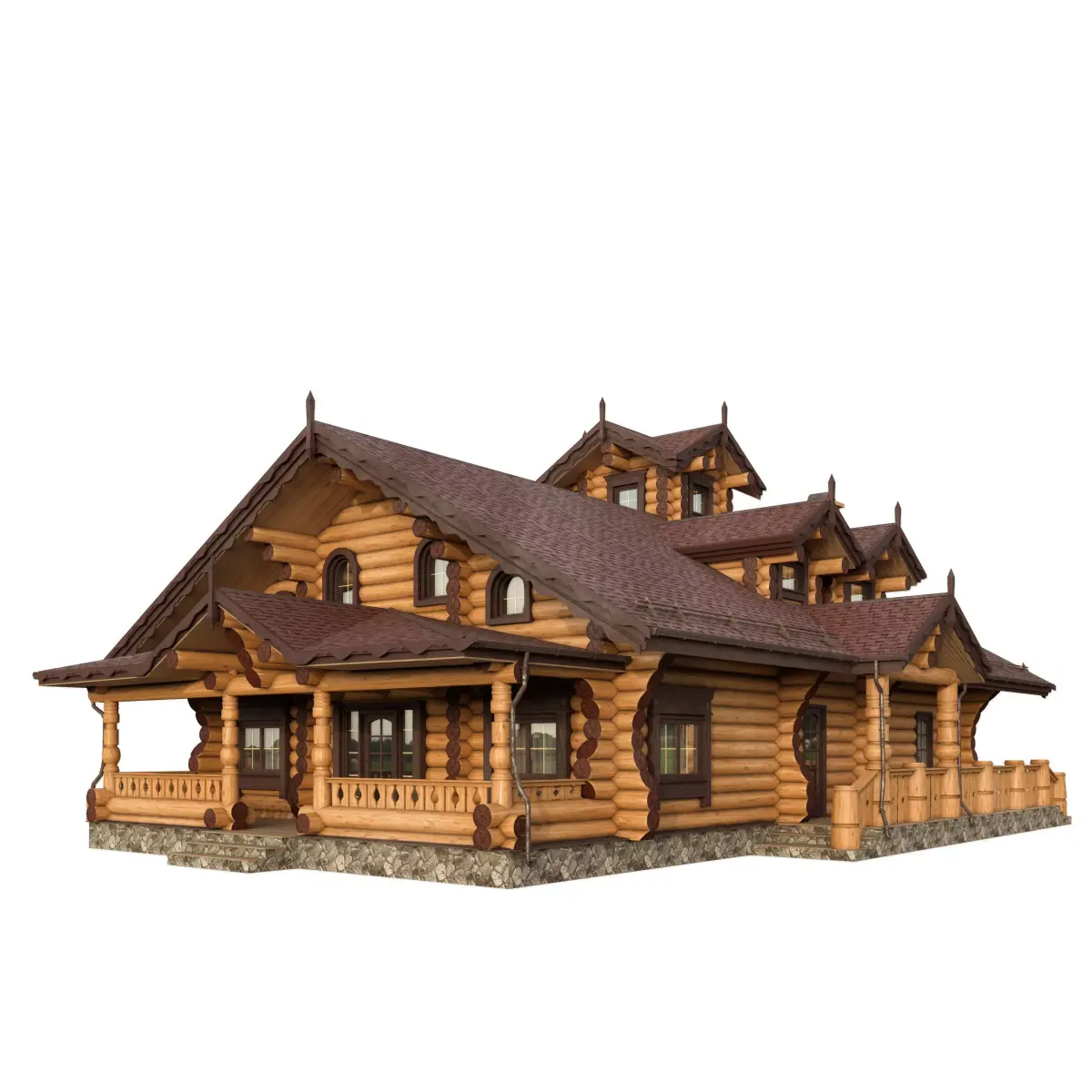 Log house 3D model purchase