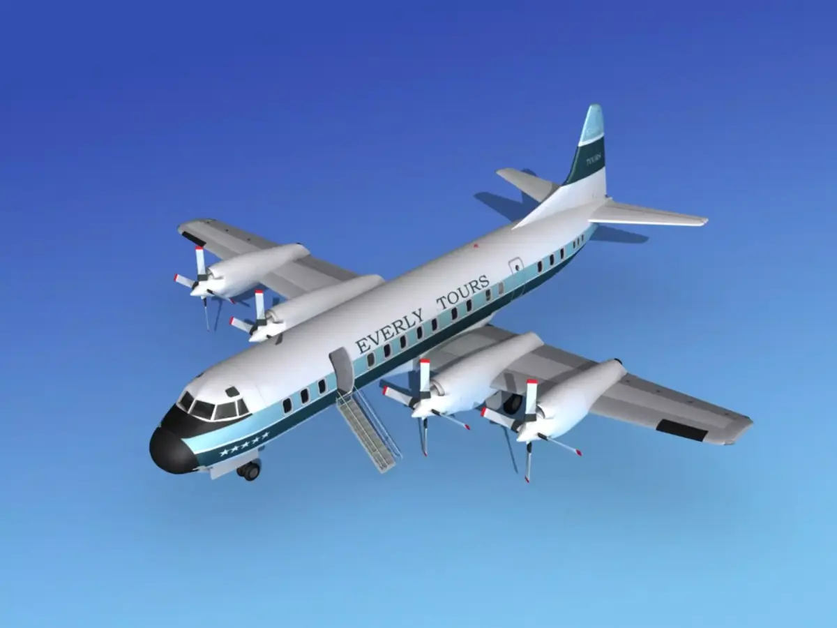 Lockheed L-188 Electra HP Everly Tours 3D model