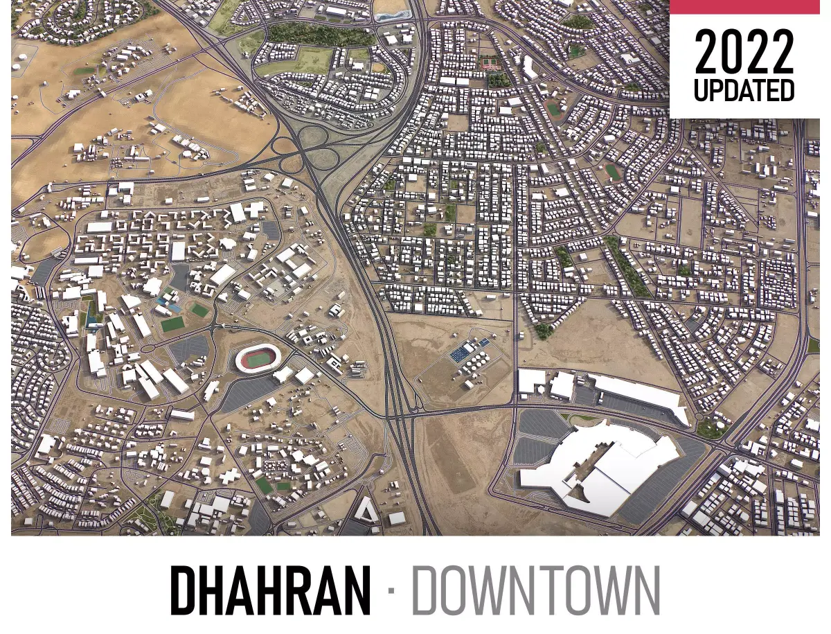 Dhahran Low-poly 3D model