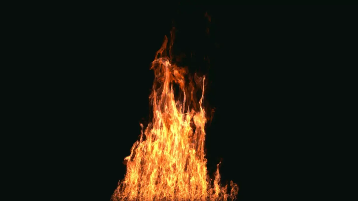FumeFX Large Scale Fire Low-poly 3D model