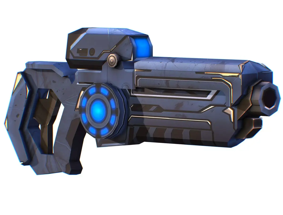 LowPoly Sci-Fi Cartoon Assault Rifle Future Low-poly 3D model purchase
