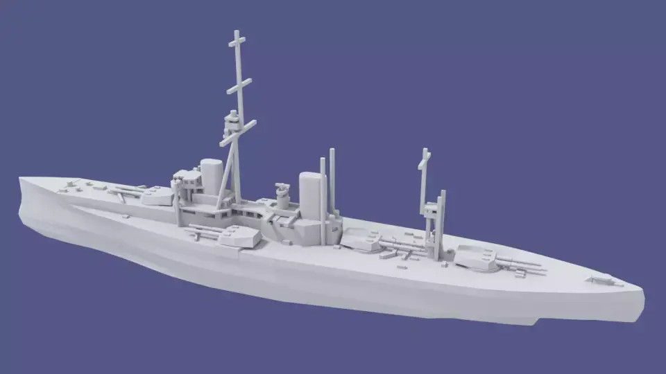 HMS Dreadnought 3D print model