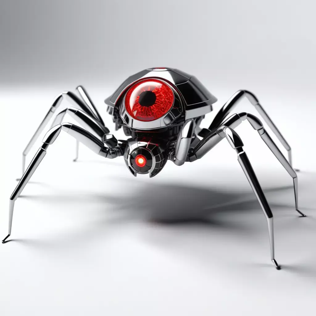 Sleek Robotic Spider 3D Model 3D model