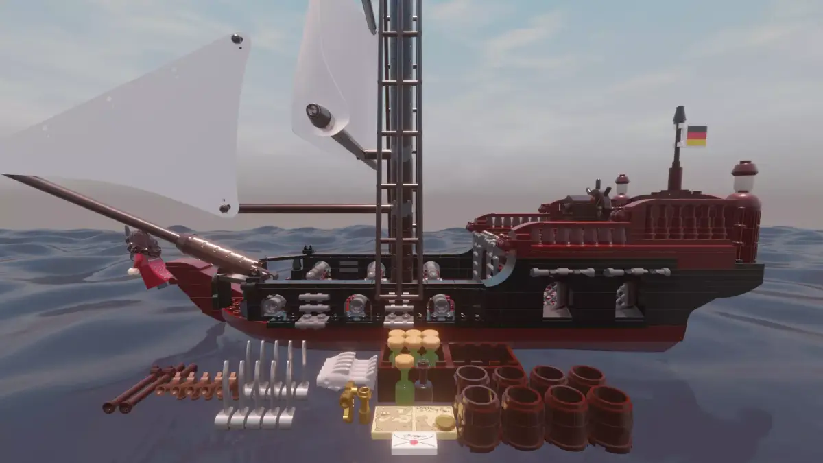 LEGO - GERMAN SLOOP - KLEINE JAGERIN - Rogue Film Productions 3D model